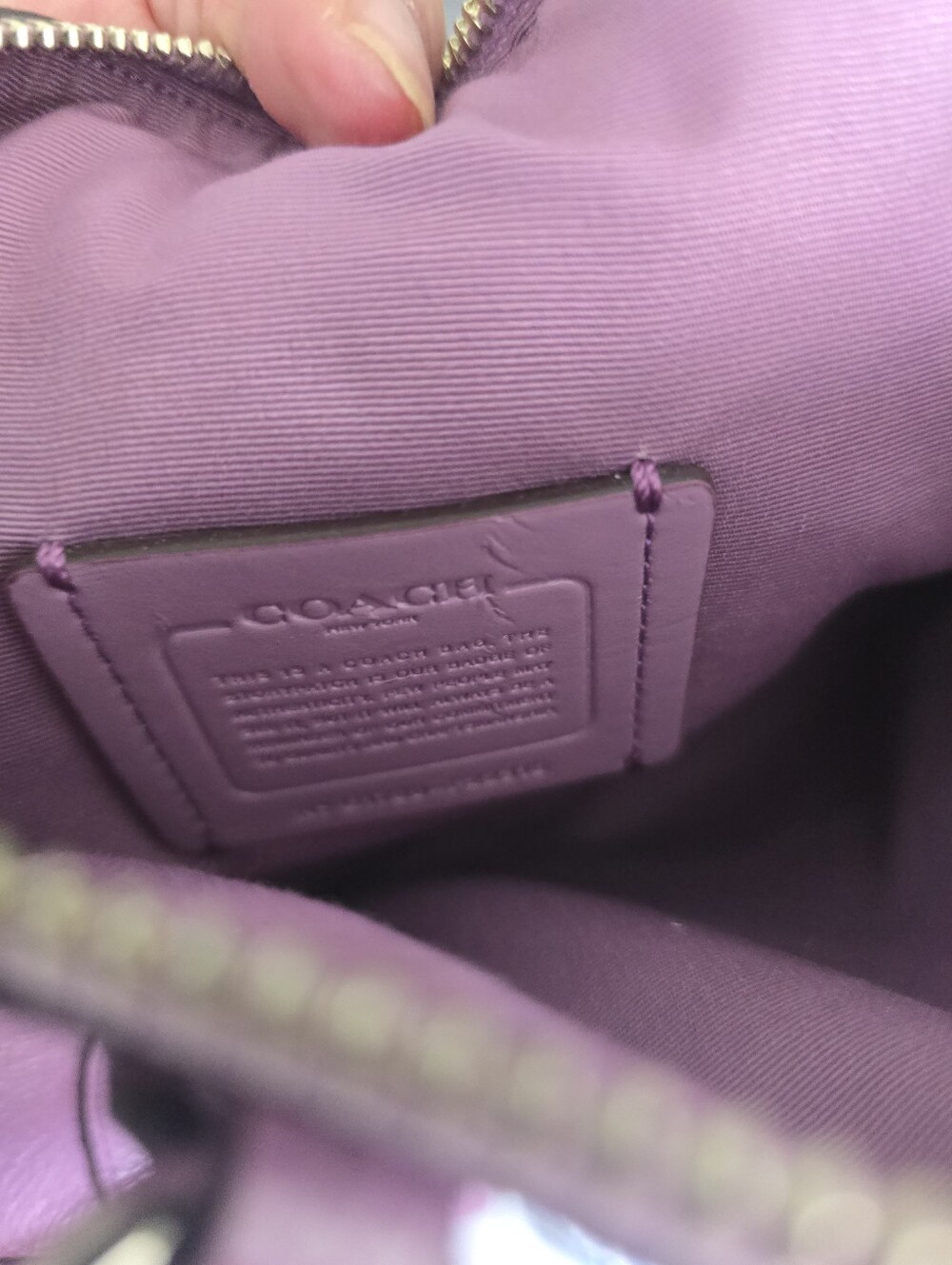 Coach Pebbled Leather Satchel — Lavender - Picture 5 of 7